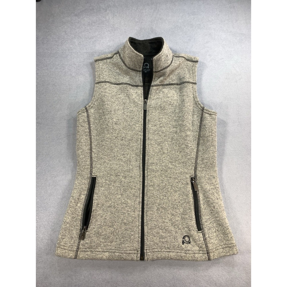 Overland Vest Womens Small Gray Wool Blend Full Zip Hiking